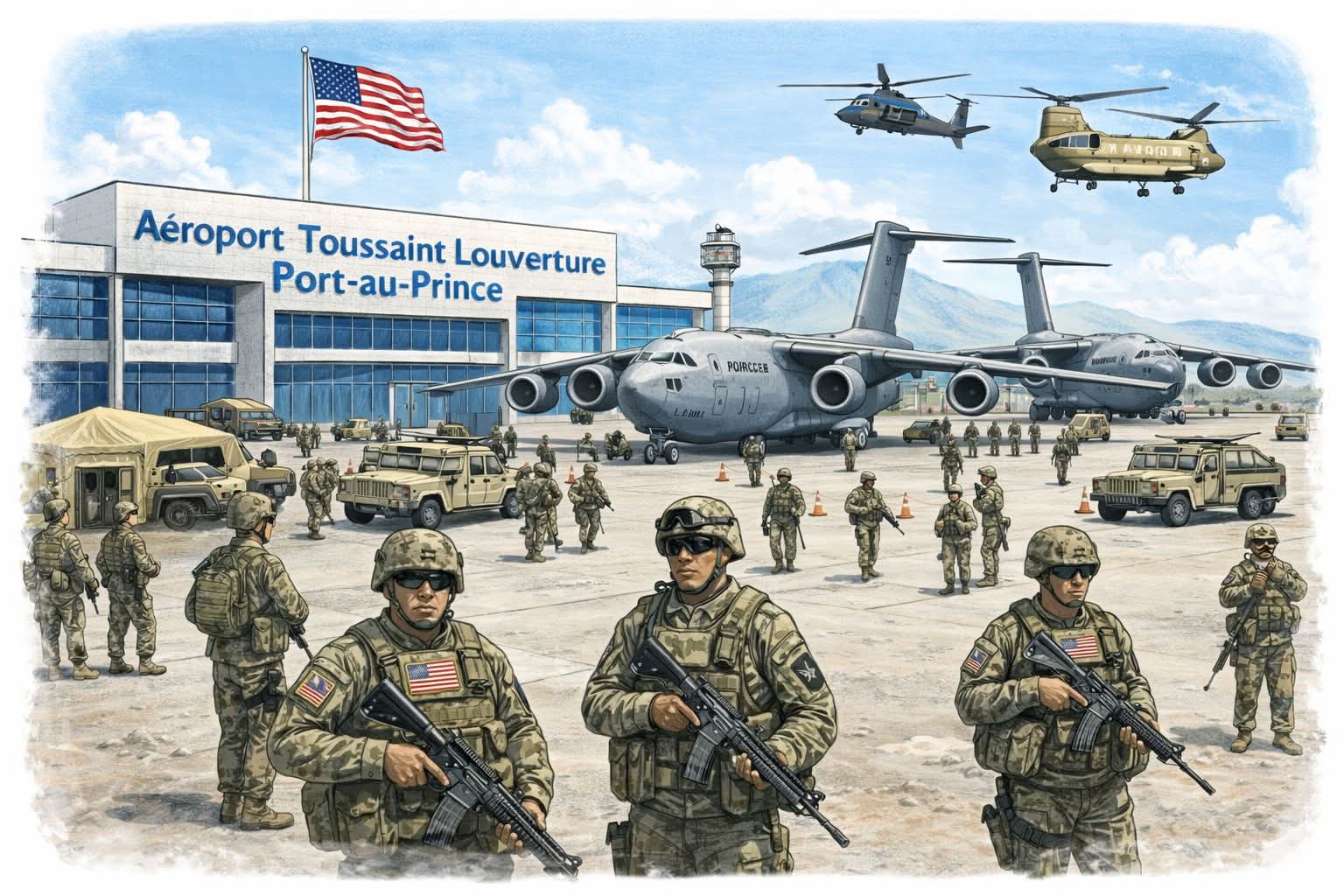 L'aéroport International Toussaint Louverture transformé en base militaire stratégique