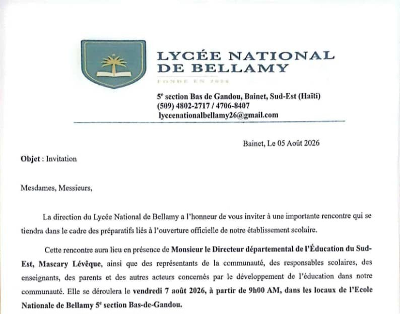 Le Lycée National de Bellamy prépare son ouverture officielle